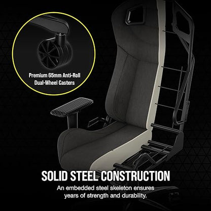 Corsair T3 Rush (2023) Gaming Chair, One Size, Charcoal