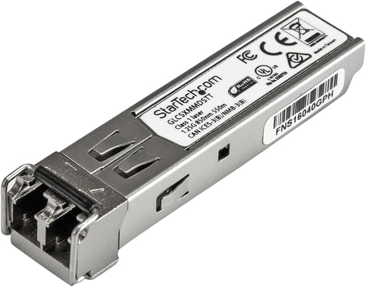 StarTech.com Cisco GLC-SX-MMD Compatible SFP Module - 1000BASE-SX - 1GbE Multimode Fiber MMF Optic Transceiver - LC 550m - 850nm - DDM Cisco Firepower, ASR920, IE2000 (GLCSXMMDSTT) GLC-SX-MMD (TAA) Single
