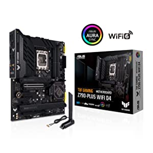 ASUS TUF Gaming Z790-Plus WiFi D4 LGA 1700(Intel®12th&amp;13th Gen) ATX Gaming Motherboard(PCIe 5.0, DDR4,4xM.2 Slots,16+1 DrMOS, WiFi 6,2.5Gb LAN, Front USB 3.2 Gen 2 Type-C®, Thunderbolt 4/USB4)