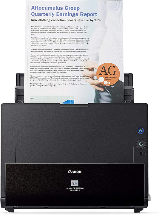 Canon ImageFORMULA DR-C225 II Office Document Scanner, Black - 3258C002