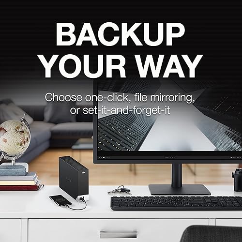 Seagate One Touch Hub, 16 TB, External Hard Drive Desktop HDD – USB-C and USB 3.0 Port, for Computer Desktop Workstation PC Laptop Mac (STLC16000400) Desktop Hub 16TB