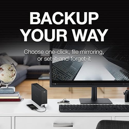 Seagate One Touch Hub, 16 TB, External Hard Drive Desktop HDD – USB-C and USB 3.0 Port, for Computer Desktop Workstation PC Laptop Mac (STLC16000400) Desktop Hub 16TB