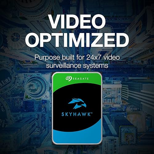 Seagate SkyHawk 6TB Surveillance Internal Hard Drive HDD – 3.5 Inch SATA 6GB/s 256MB Cache for DVR NVR Security Camera System with Drive Health Management – Frustration Free Packaging (ST6000VXZ01) 6TB Surveillance Drive