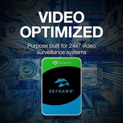 Seagate SkyHawk 6TB Surveillance Internal Hard Drive HDD – 3.5 Inch SATA 6GB/s 256MB Cache for DVR NVR Security Camera System with Drive Health Management – Frustration Free Packaging (ST6000VXZ01) 6TB Surveillance Drive