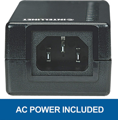 Intellinet network solutions Intellinet PoE Injector - Converts Non-PoE to PoE Connections - Use CAT5 Ethernet Cable with RJ45 to Provide Both Power and Data – Supplies 15.4W up to 100 M (328 ft) Black 524179