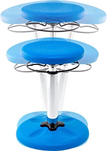 Kore design Kore Adjustable Height Wobble Chair, Active Sitting for Children, Kids, Teens: Better Than a Balance Ball, Flexible Classroom Seating, Adjusts from 16.5 to 24 inches, Blue Blue 16.5in-24in