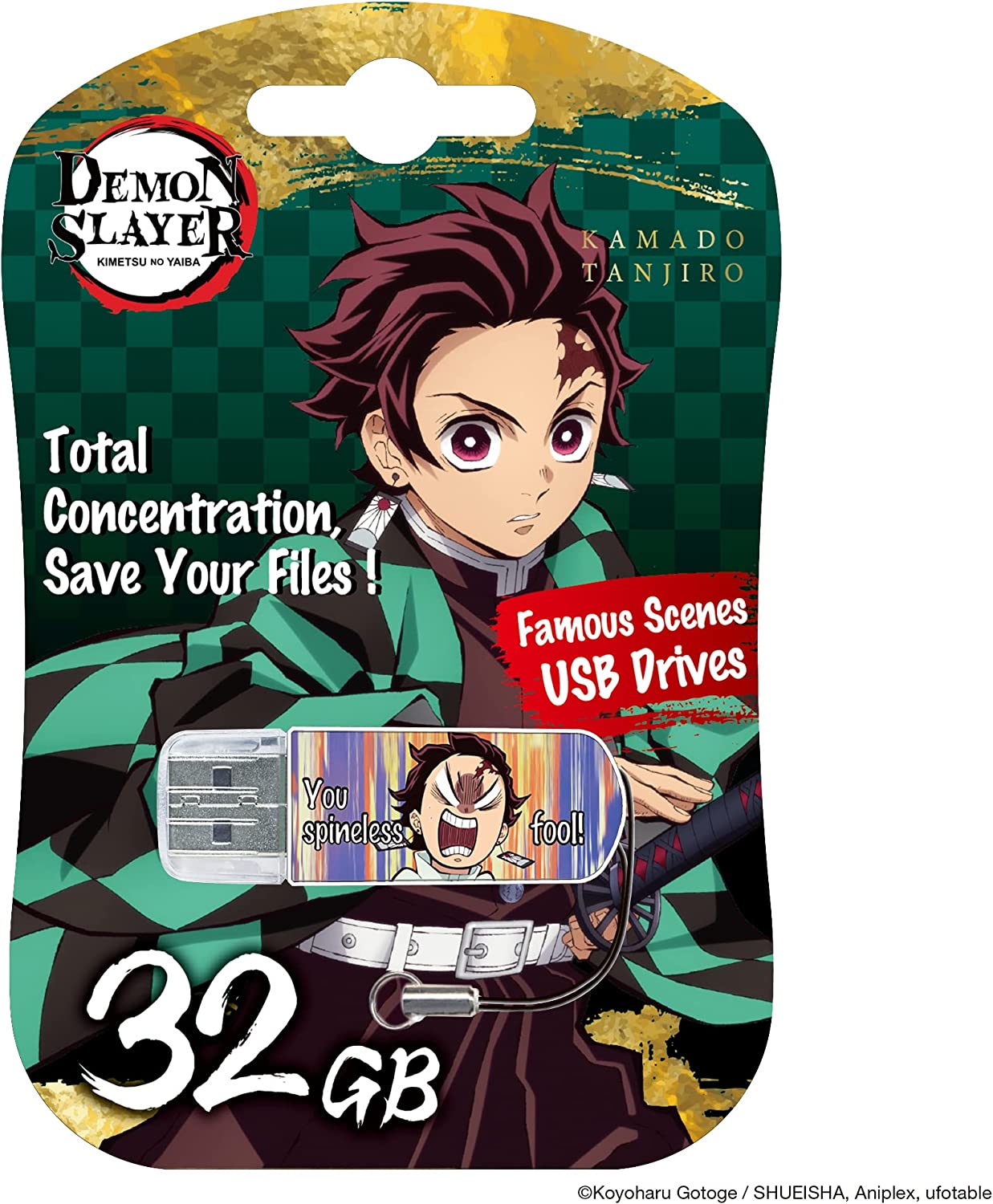 Verbatim Officially Licensed Limited Edition 32GB Demon Slayer: Kimetsu no Yaiba Thumb Drive - Tanjiro Kamado - Anime Design USB 3.0 Flash Drive