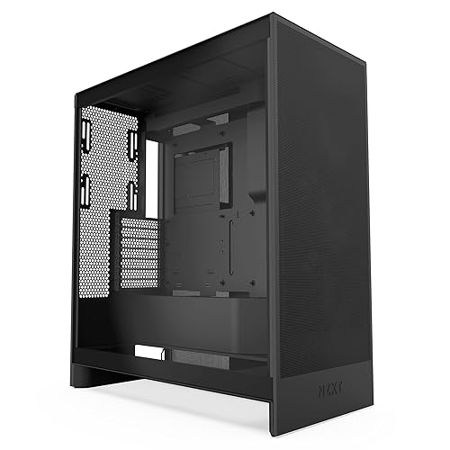 NZXT H7 Flow | Mid-Tower ATX Airflow Case | Supports 3 x 120mm Fans in Bottom for Direct GPU Cooling | Includes 3 x 120mm Front Fans | 420mm Front Radiator Support | Cable Management | Black Non RGB Fans Black