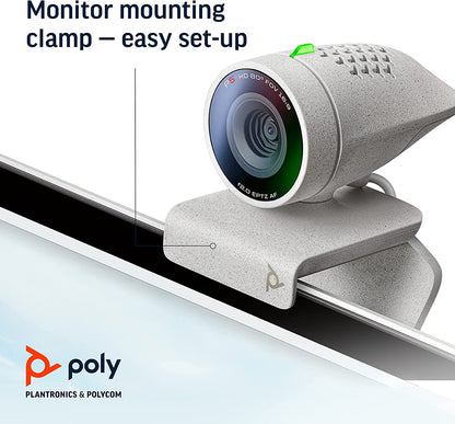 Poly Studio P5 Professional Webcam (Plantronics) - 1080p HD Laptop Camera for Video Conference &amp; Distance Learning - Monitor &amp; Tripod Mount - Privacy Shutter-Works w/Teams (Certified), Zoom(Certified) Poly Studio P5 Webcam