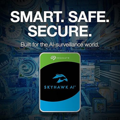 Seagate Skyhawk AI 16TB Video Internal Hard Drive HDD – 3.5 Inch SATA 6Gb/s 512MB Cache for DVR NVR Security Camera System with Drive Health Management and in-House Rescue Services (ST16000VE004)