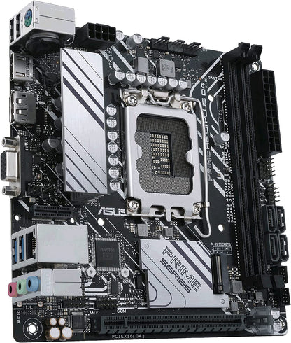 ASUS PRIME H610I-PLUS D4 LGA 1700(Intel 12th Gen&amp;Intel vPro)mini ITX Motherboard(PCIe 4.0,DDR4,USB 3.2 Gen 1 Type-A,1Gb Lan,DP/HDMI/D-Sub,V-M.2(Key E),Q-LED,Mono-out header with amp IC,SPI TPM header)