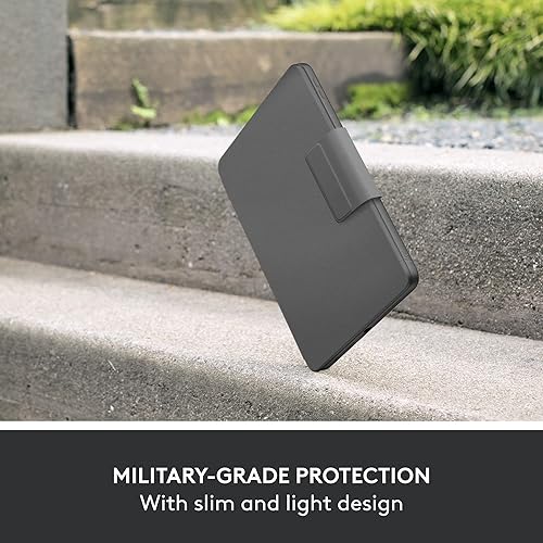 Logitech Rugged Folio for iPad (10th Generation) Protective Keyboard Case with Smart Connector and Durable Spill-Proof Keyboard - Graphite Rugged Folio Tablet Keyboard Graphite