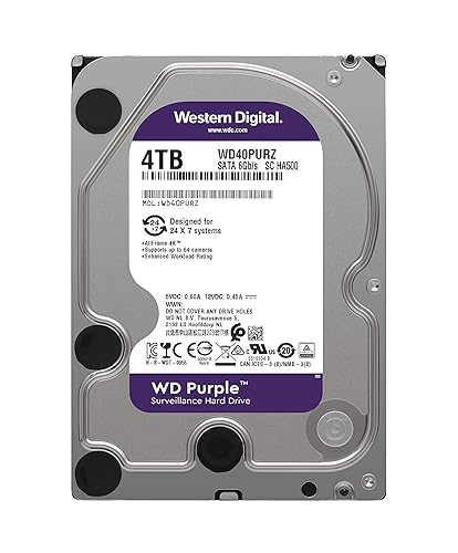 Western Digital WD Purple 4TB 3.5 Inch Surveillance Internal Hard Drive - 5400RPM