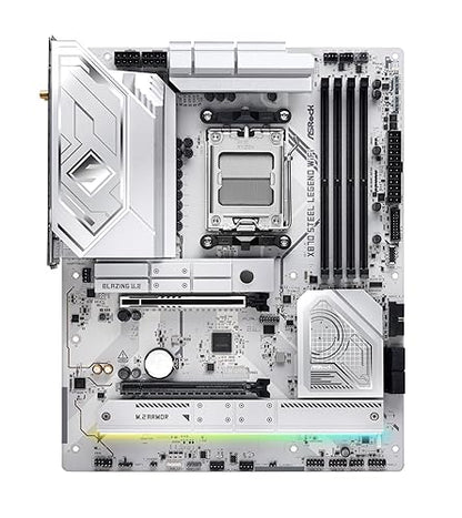 ASRock X870 Steel Legend WiFi 7 AMD Ryzen Socket AM5 ATX Motherboard DDR5 DIMMs 8000 MHz 256 GB SATA3 6.0 Gb/s USB4 M.2