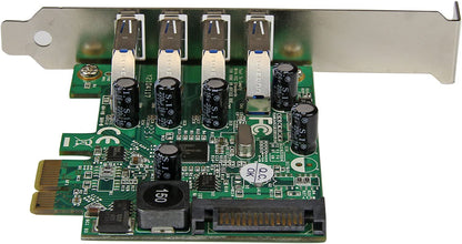 StarTech.com 4-Port PCI Express SuperSpeed USB 3.0 Controller Card with UASP - USB 3.0 Expansion Card with SATA Power (PEXUSB3S4V)