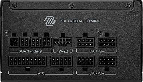 MSI MAG A1000GLS PCIE5 Gaming Power Supply - Full Modular - 80 Plus Gold Certified 1000W - Compact Size - ATX 3.1 and PCIE 5.1 Ready - MAG A1000GLS PCIE5 1000W Gold