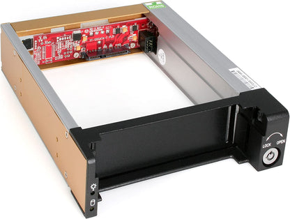 StarTech.com 5.25 in Rugged SATA Hard Drive Mobile Rack Drawer - Aluminum Removable Hard Drive Bay (DRW150SATBK)