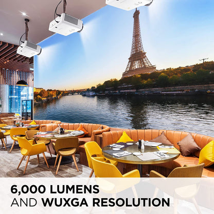 ViewSonic LS921WU 6000 Lumens WUXGA Short Throw Laser Projector for 200 Inch Screen, Dual HDMI, 4K HDR/HLG Support, 1.1x Optical Zoom for Business and Education
