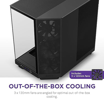 NZXT H6 Flow (2023) Compact Dual-Chamber ATX Case - CC-H61FB-R1 - All Black