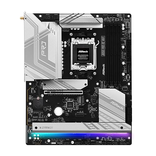 ASRock AMD B850 Pro RS WiFi 6E Socket AM5 Ryzen DDR5 8000 MHz 256GB ATX Motherboard M.2 SATA3 6.0 Gb/s PCIe 5.0