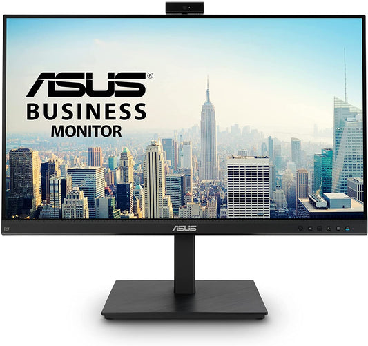 ASUS 27” 1080P Video Conference Monitor (BE279QSK) - Full HD, IPS, Built-in Adjustable 2MP Webcam, Mic Array, Speakers, Eye Care, Wall Mountable, Frameless, HDMI, DisplayPort, VGA, Height Adjustable 27" IPS w/Webcam &amp; DisplayPort