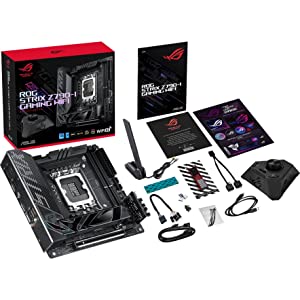ASUS ROG Strix Z790-I Gaming WiFi 6E LGA 1700 (Intel®13th&amp;12th Gen)mini-ITX gaming motherboard(PCIe5.0,DDR5,10+1 power stages,Thunderbolt 4,2.5GbLAN,USB 3.2 Gen 2x2 front panel Type-C,2x M.2/NVMe SSD)