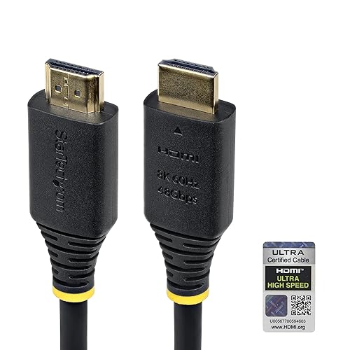 StarTech.com 6ft (1.8m) Certified Ultra High Speed HDMI Cable, 8K 60Hz/4K 120Hz, HDMI 2.1 Cord with HDR10+ / eARC, 48Gbps