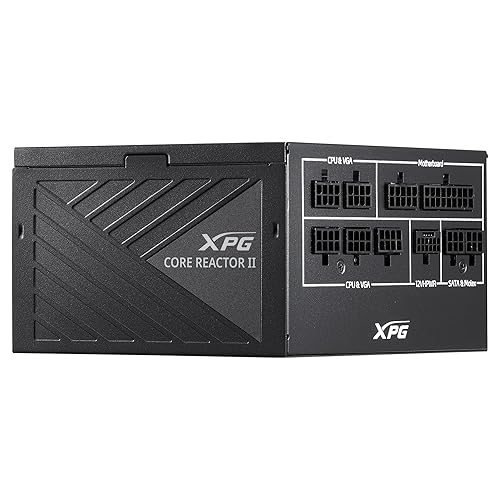 XPG Core Reactor II Modular PSU: ATX3.0-80 Plus Gold - ATX - Fully Modular Power Supply - 10 Year Warranty - 850 Watt(COREREACTORII850G-BKCUS) ATX3.0 850W