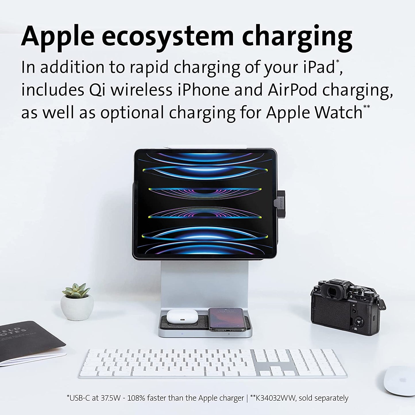 Kensington iPad Docking Station - for 11" iPad Pro and 10.9" iPad Air 4 and 5 (K34031WW) 11" for iPad Pro and iPad Air