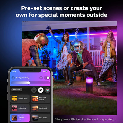 Philips Hue Smart Outdoor Lightstrip, 2m/7ft, (Voice Compatible with Amazon Alexa, Apple Homekit, and Google Home, Hue Hub Sold Separately), White