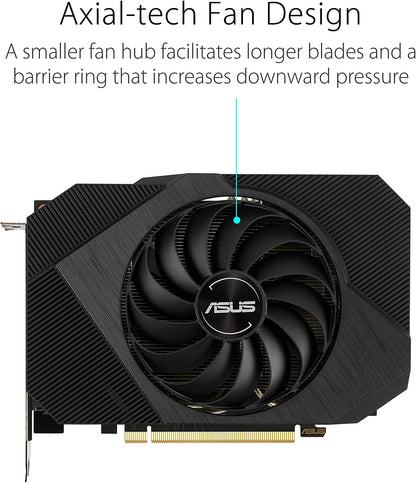 ASUS Phoenix NVIDIA GeForce RTX 3060 V2 Gaming Graphics Card- PCIe 4.0, 12GB GDDR6 memory, HDMI 2.1, DisplayPort 1.4a, Axial-tech Fan Design, Protective Backplate, Dual ball fan bearings, Auto-Extreme Graphic Card