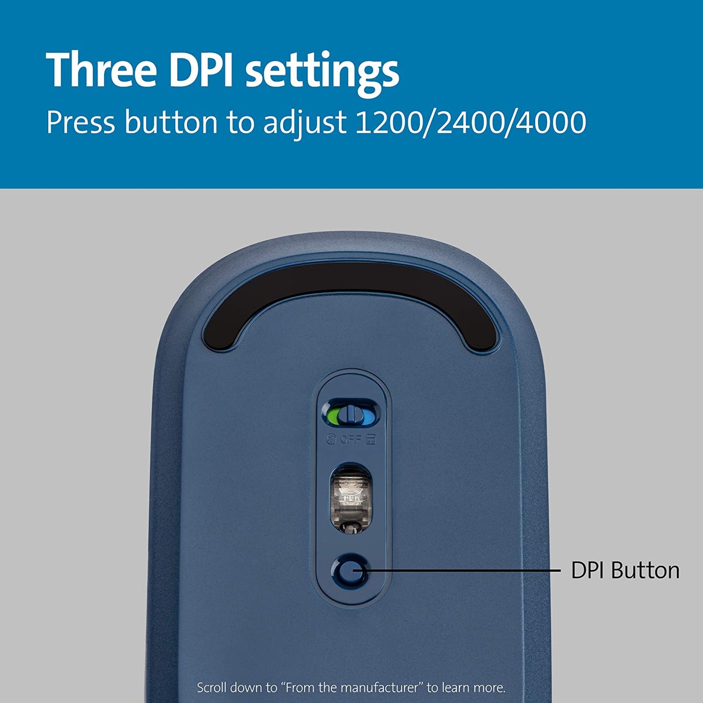 Kensington SureTrack Dual Wireless Mouse- Blue (K75350WW)