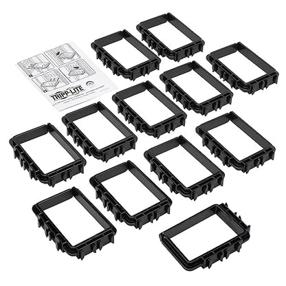 Tripp Lite Cable Management D-Rings for Rack Enclosures - Button Mount, Large, 3 x 4 in., 12 Pack