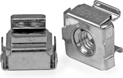 StarTech.com M5 Cage Nuts - 100 Pack - M5 Mounting Cage Nuts for Server Rack &amp; Cabinet (CABCAGENUTS2) 100x M5 Silver Cage Nuts