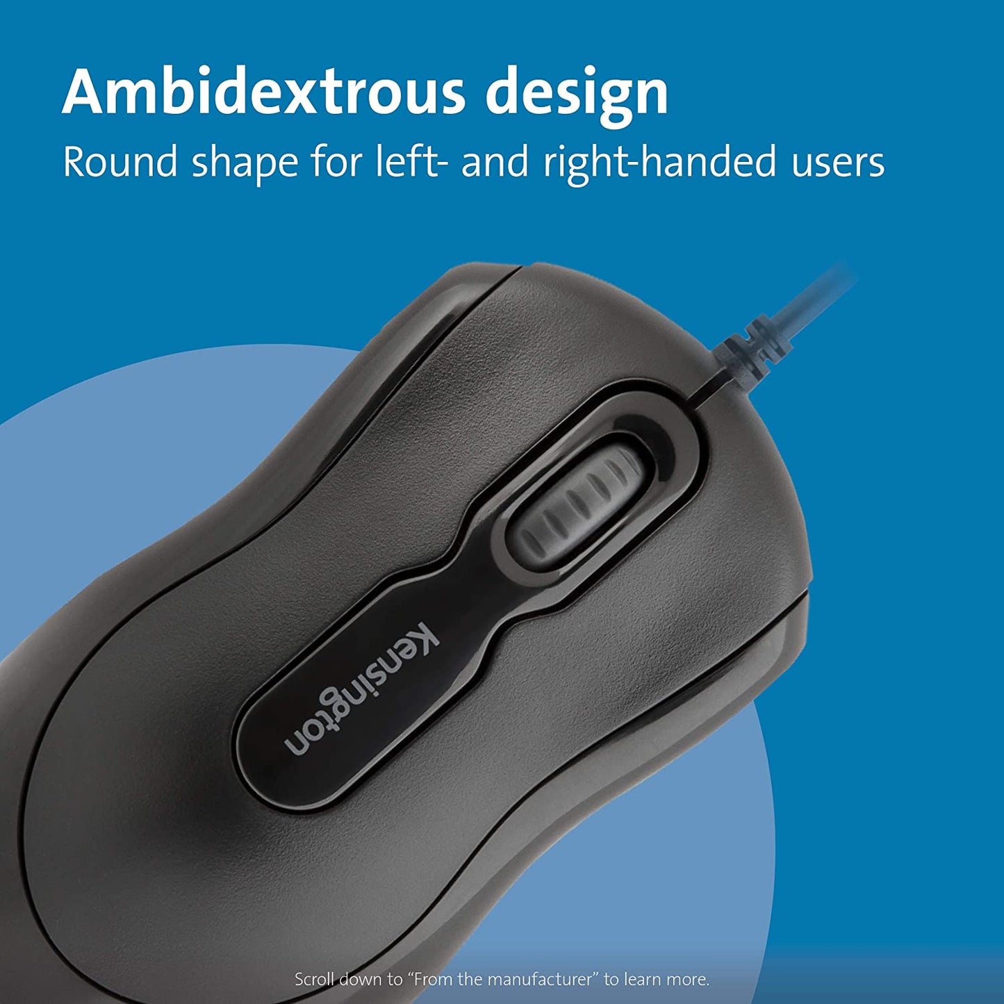 Kensington Mouse-in-a-Box and Keyboard Wired USB Desktop Set (K72436AM), Black Mouse &amp; Keyboard