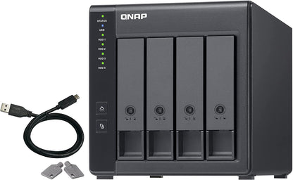 QNAP TR-004 4 Bay USB Type-C Direct Attached Storage (DAS) with hardware RAID (Diskless) 4-bay DAS