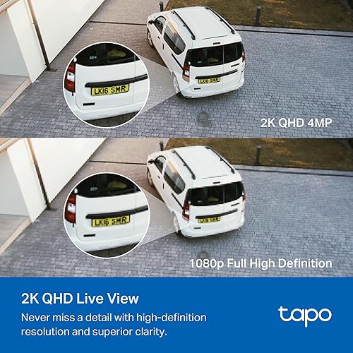 Tapo TP-Link Smart Outdoor Security Floodlight Camera, Wired, 2800 Lumens, 270° Motion-Activated, 2K QHD, No Subscription Required, Works w/Alexa & Google Assistant, Smart AI Detection, C720