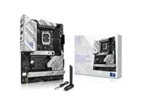 ASUS ROG Strix B760-A Gaming WiFi Intel® B760 (13th and 12th Gen)LGA 1700 white ATX motherboard, 12 + 1 power stages, DDR5, PCIe 5.0,three M.2 slots, WiFi 6E, USB 3.2 Gen 2x2 Type-C, and Aura Sync RGB