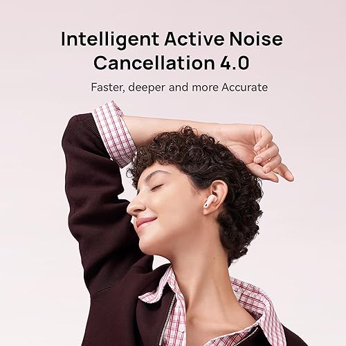 HUAWEI FreeBuds 7i Wireless Earbuds, Intelligent Active Noise Cancellation 4.0, Unlimited Spatial Audio, iOS and Android, Stable Clear Calls, 4 Ear Tips for Comfitable fit, Fast Charging, Black Black FreeBuds 7i
