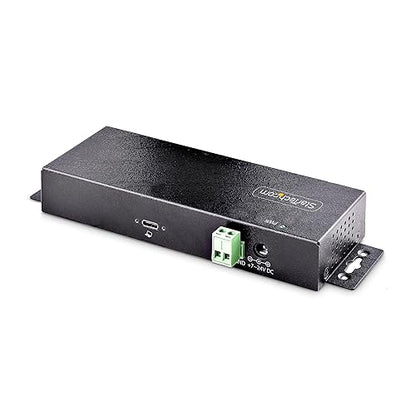 StarTech.com 7-Port Industrial USB 10Gbps Hub with Power Adapter, Metal, Mountable, 5X USB-A/2x USB-C Downstream Ports, TAA