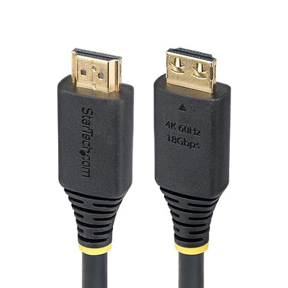 StarTech.com 6ft (1.8m) High Speed HDMI Cable with Gripping Connectors, 4K 60Hz/1440p 144Hz, 18Gbps, UHD HDMI 2.0 Cord, TPE Jacket