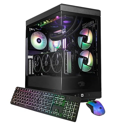 iBUYPOWER Y40 PRO Black Gaming PC Desktop Computer Intel Core Ultra 9 285 CPU, NVIDIA GeForce RTX 5080 16GB GPU, 32GB DDR5 RGB 5200MHz RAM, 2TB NVMe SSD, Windows 11 Home, Keyboard, Mouse- Y40BI9N5801