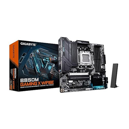 GIGABYTE B850M Gaming X WIFI6E AMD AM5 LGA 1718 Motherboard, mATX, DDR5, 2X M.2, PCIe 5.0, USB-C, WIFI6E, 2.5GbE LAN, EZ-Latch