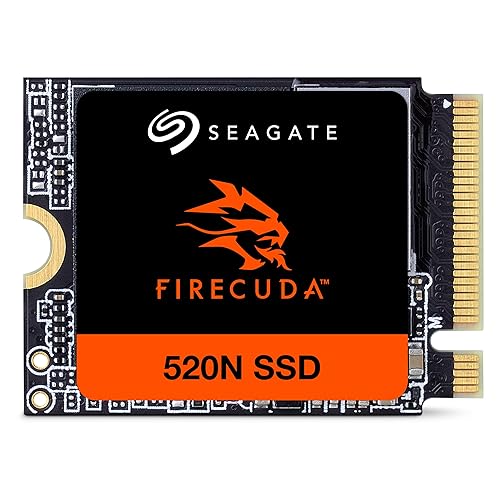 Seagate FireCuda 520N SSD 1TB SSD - M.2 2230-S2, PCIe Gen4 ×4 NVMe 1.4, speeds up to 4800MB/s, compatible with Steam Deck, Microsoft® Surface, laptop, with Rescue Services (ZP1024GV3A002) 1TB 520N