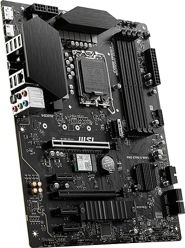 MSI PRO Z790-S WiFi ProSeries Motherboard (Supports 12th/13th Gen Intel Processors, LGA 1700, DDR5, PCIe 5.0, M.2, 2.5Gbps LAN, USB 3.2 Gen2, Wi-Fi 6E, ATX)