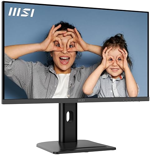 MSI PRO MP273QP E2 27-inch IPS 2560 x 1440 (QHD) Computer Monitor, 100Hz, Free-Synch, HDMI, DP Port, VESA Mountable, Height Adjustable, Tilt, Speaker, 1ms, Black