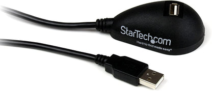 StarTech.com 5ft USB 2.0 Extension Cable - Male to Female - 5 ft USB A to A Extension cord for Laptop, Desktop, Tablet, Webcam &amp; More (USBEXTAA5DSK) , Black USB 2.0 Black