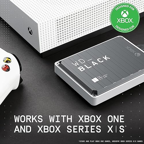WD_Black 4TB P10 Game Drive for Xbox One, Portable External Hard Drive HDD with 1-Month Xbox Game Pass - WDBA5G0040BBK-WESN 4TB Xbox