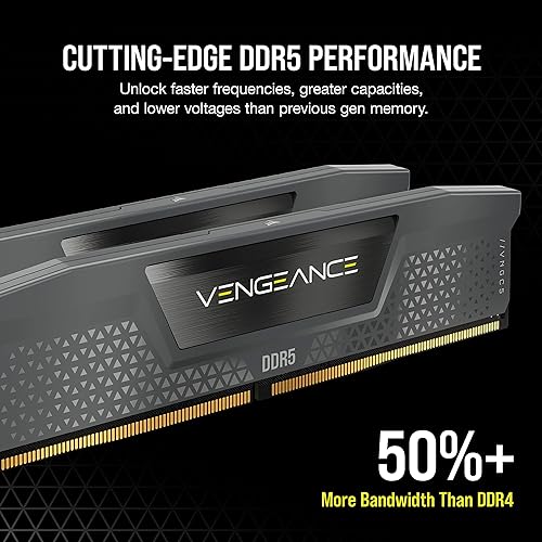 CORSAIR VENGEANCE DDR5 RAM 32GB (2x16GB) 5600MHz CL40 AMD EXPO iCUE Compatible Computer Memory - Gray (CMK32GX5M2B5600Z40)
