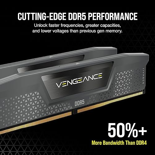 CORSAIR VENGEANCE DDR5 RAM 64GB (2x32GB) 5600MHz CL40 AMD EXPO iCUE Compatible Computer Memory - Gray (CMK64GX5M2B5600Z40)